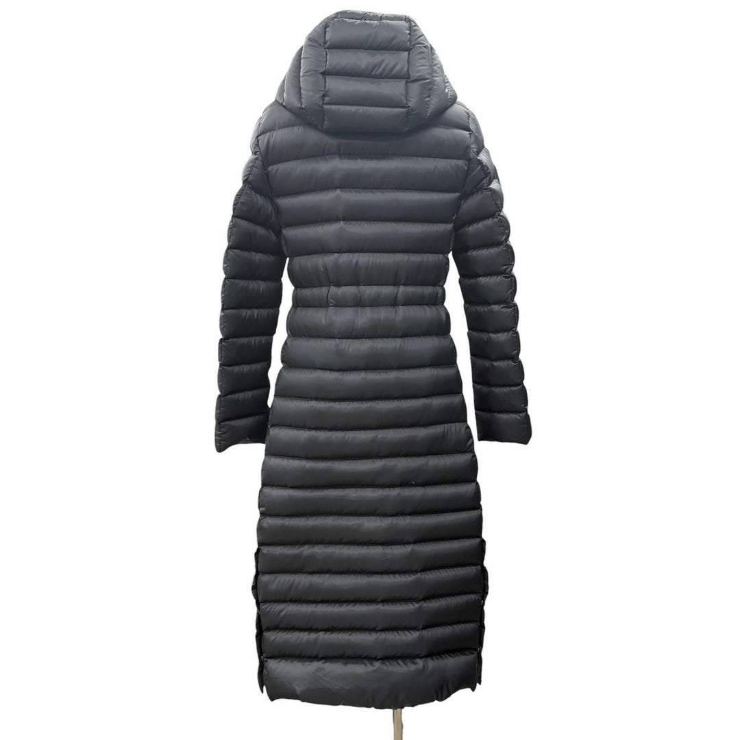 Great COACH down coat Signature lining, hooded, zip-up black XS E1902