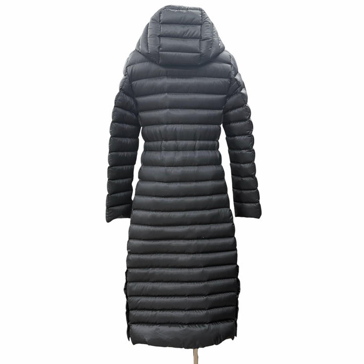 Great COACH down coat Signature lining, hooded, zip-up black XS E1902