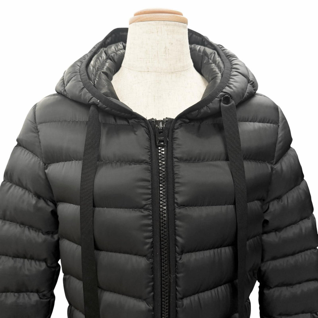 Great COACH down coat Signature lining, hooded, zip-up black XS E1902
