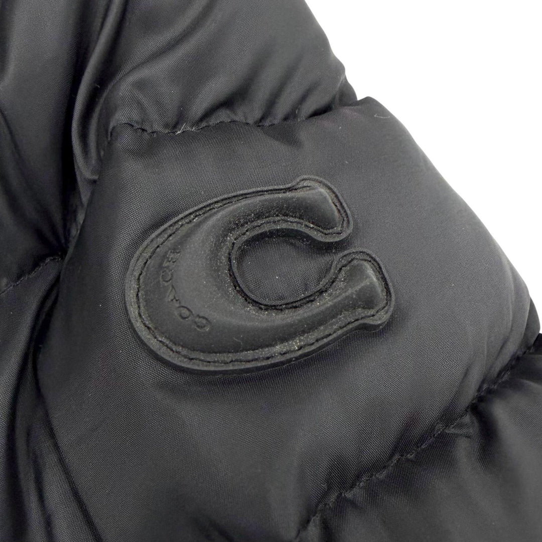 Great COACH down coat Signature lining, hooded, zip-up black XS E1902