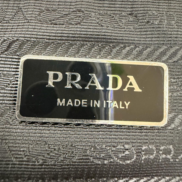 Great PRADA Tote Bag Terry Tote Bag Triangle logo bag with logo Dark navy 1BG130