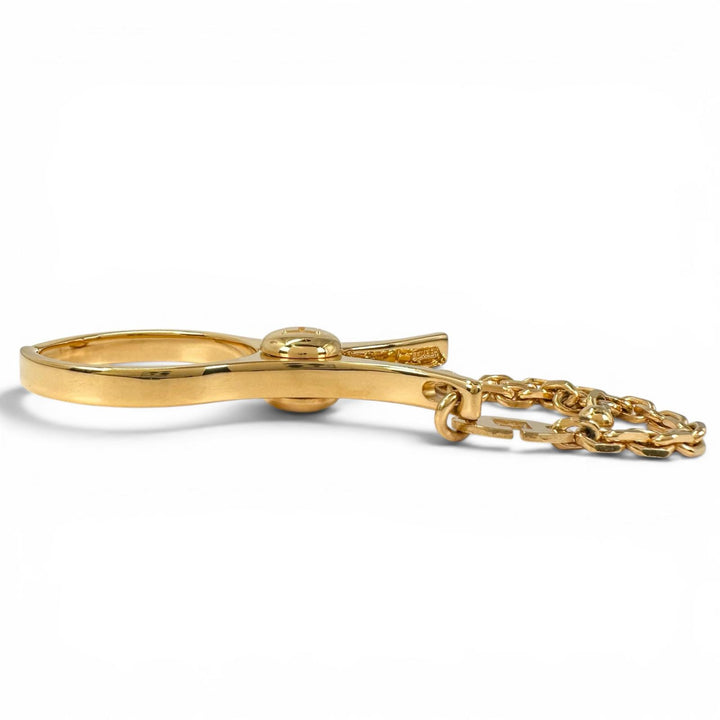Great HERMES strap FILOU H logo glove holder gold Women