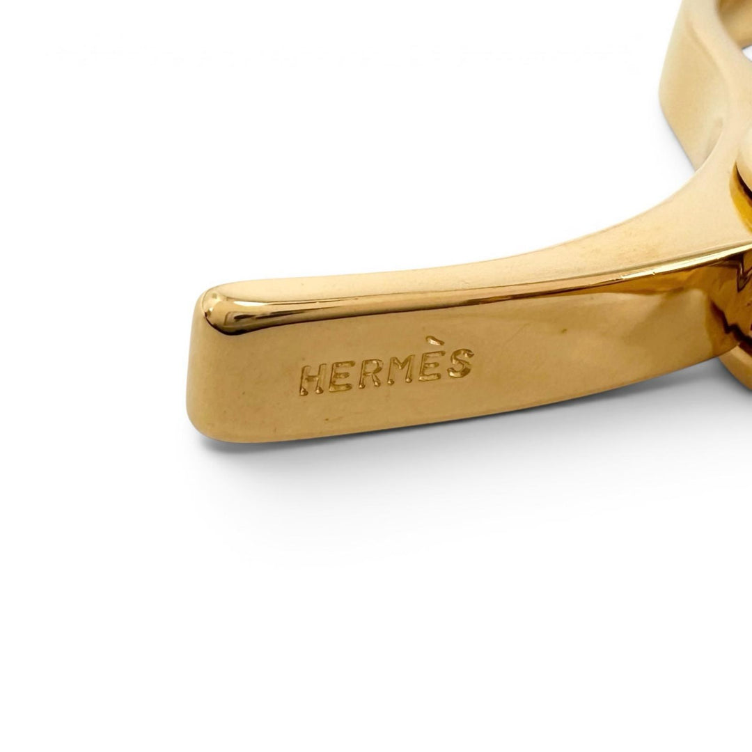 Great HERMES strap FILOU H logo glove holder gold Women