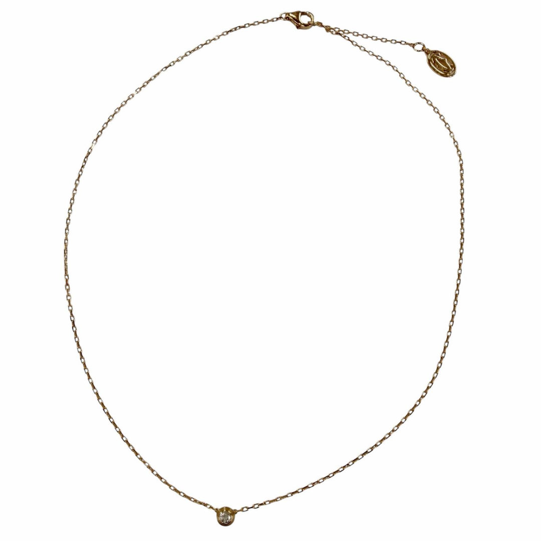 Great Cartier Necklace Damour SM Small Brilliant cut Pink gold 750