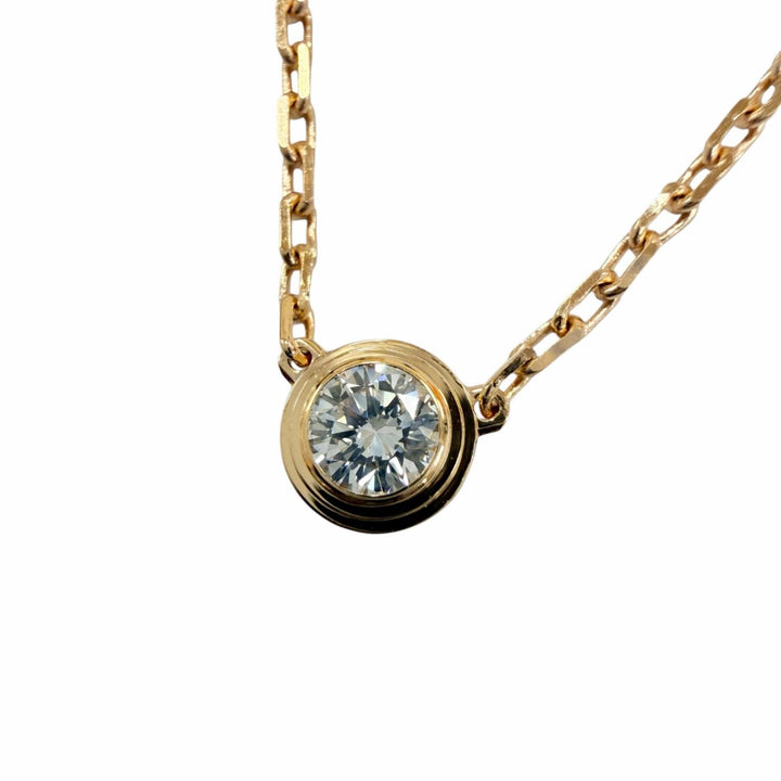 Great Cartier Necklace Damour SM Small Brilliant cut Pink gold 750