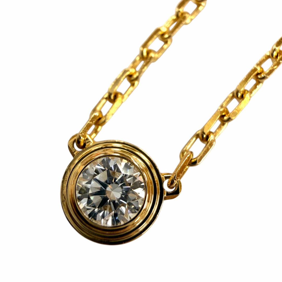 Great Cartier Necklace Damour SM Small Yellow Gold AU750 Women SJN242