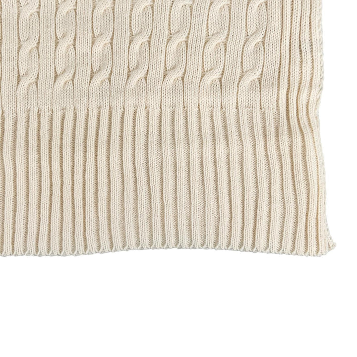 Pristine RALPH LAUREN blanket Wilton Half Cable knit horse embroidered