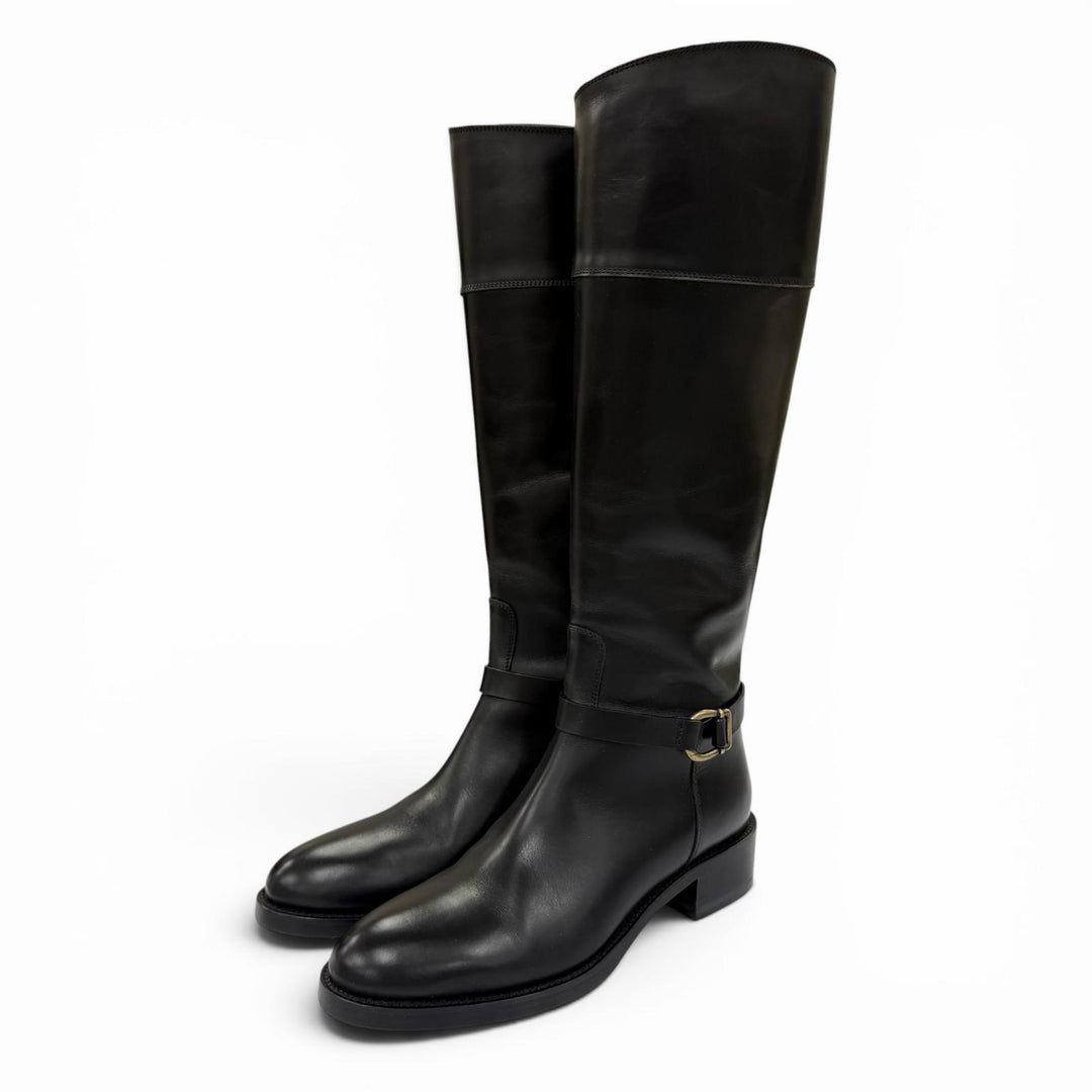 Excellent SARTORE Knee-high boots SIENA Jockey boots black leather Women 36