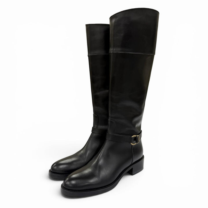 Excellent SARTORE Knee-high boots SIENA Jockey boots black leather Women 36