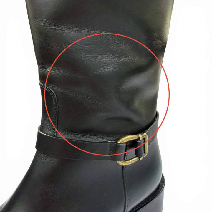 Excellent SARTORE Knee-high boots SIENA Jockey boots black leather Women 36