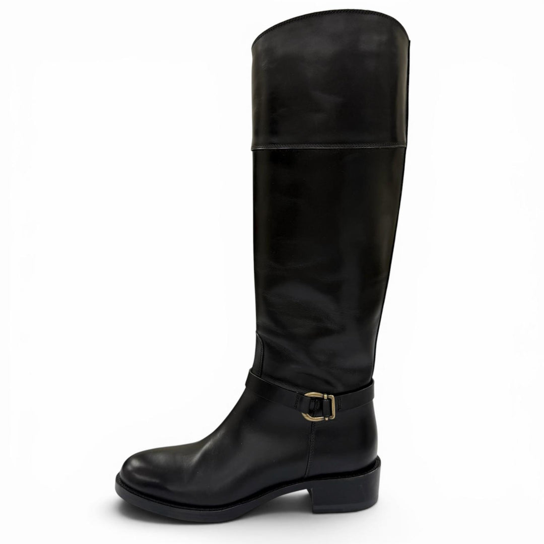 Excellent SARTORE Knee-high boots SIENA Jockey boots black leather Women 36