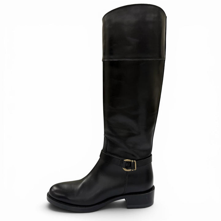 Excellent SARTORE Knee-high boots SIENA Jockey boots black leather Women 36
