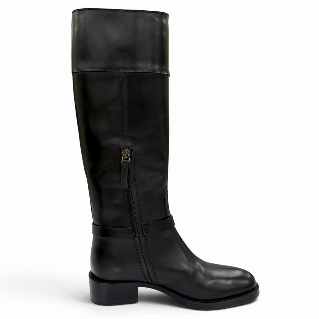 Excellent SARTORE Knee-high boots SIENA Jockey boots black leather Women 36