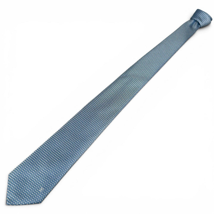 Pristine LOUIS VUITTON tie Cravat Diamond Buoy 8CM Light blue silk mens S M71209