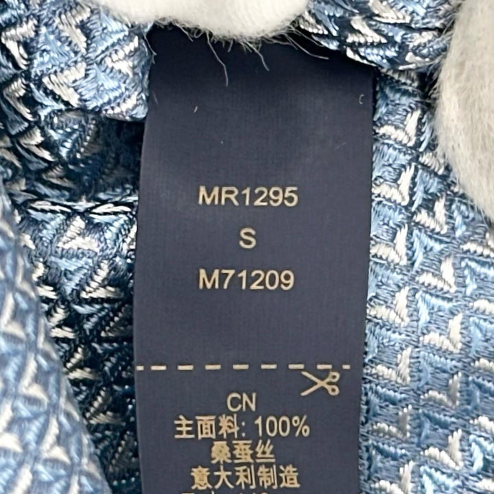 Pristine LOUIS VUITTON tie Cravat Diamond Buoy 8CM Light blue silk mens S M71209