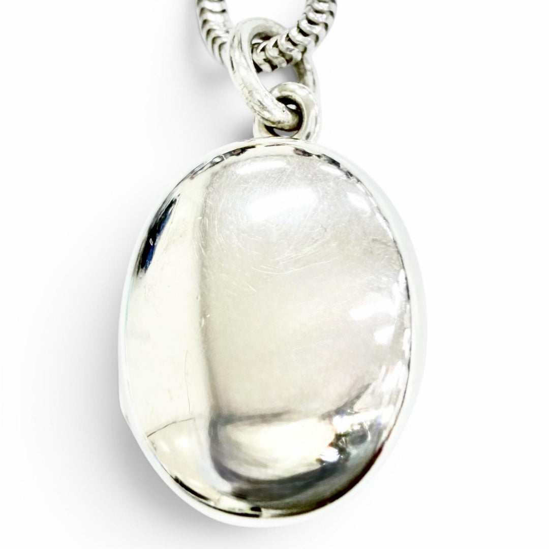 Great TIFFANY&Co. Necklace Oval Locket Pendant Necklace (Rare) Silver 925 Women