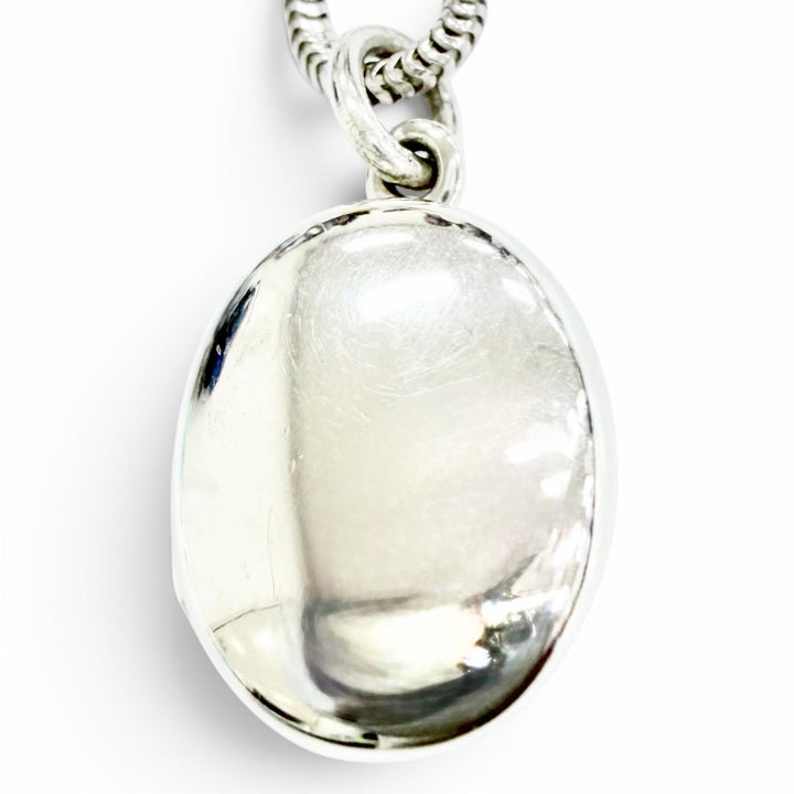 Great TIFFANY&Co. Necklace Oval Locket Pendant Necklace (Rare) Silver 925 Women