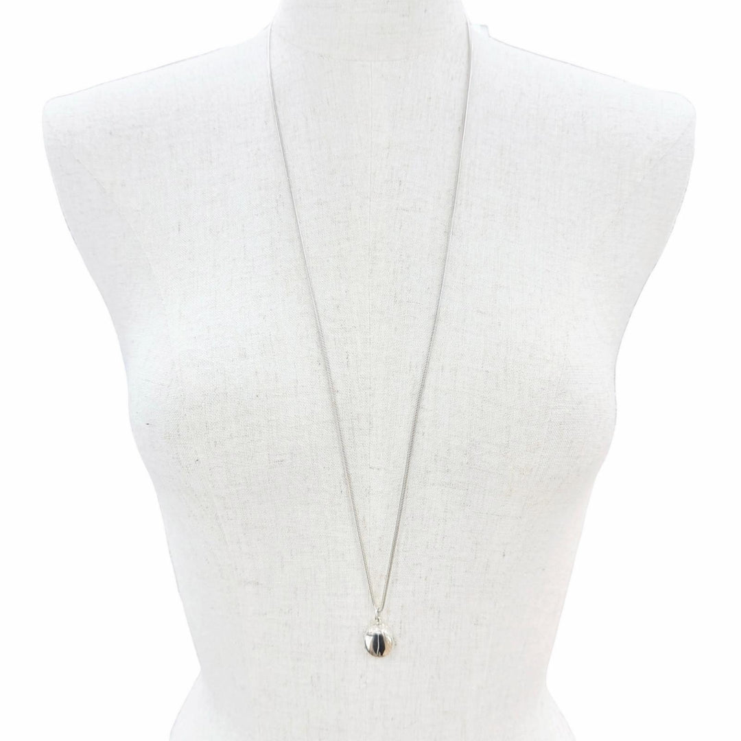 Great TIFFANY&Co. Necklace Oval Locket Pendant Necklace (Rare) Silver 925 Women