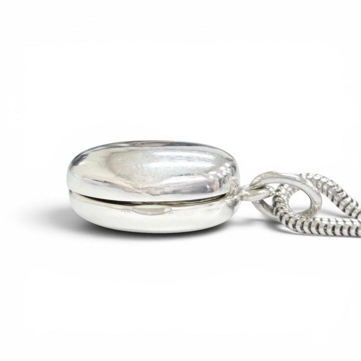 Great TIFFANY&Co. Necklace Oval Locket Pendant Necklace (Rare) Silver 925 Women
