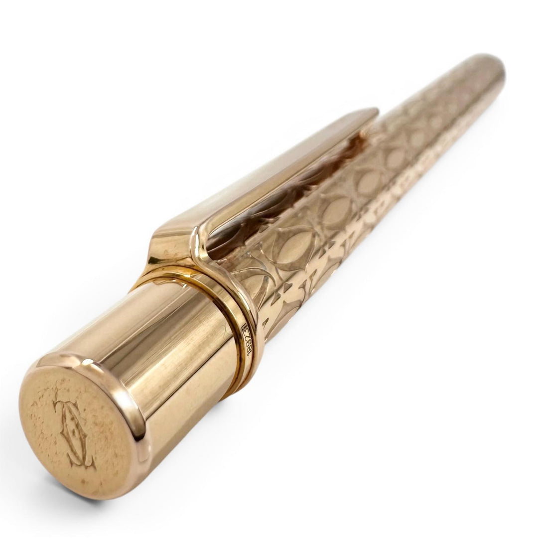 Very Good Cartier Ballpoint pen happy Birthday 2C Decor Twist Style gold ー mens