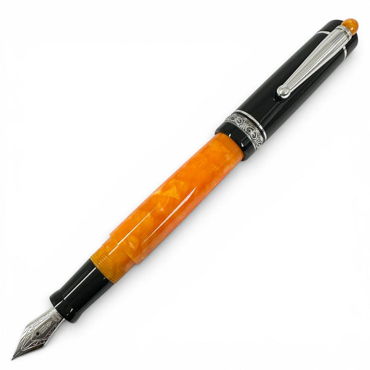 Great DELTA fountain pen Dolcevita Orange black 14K mens
