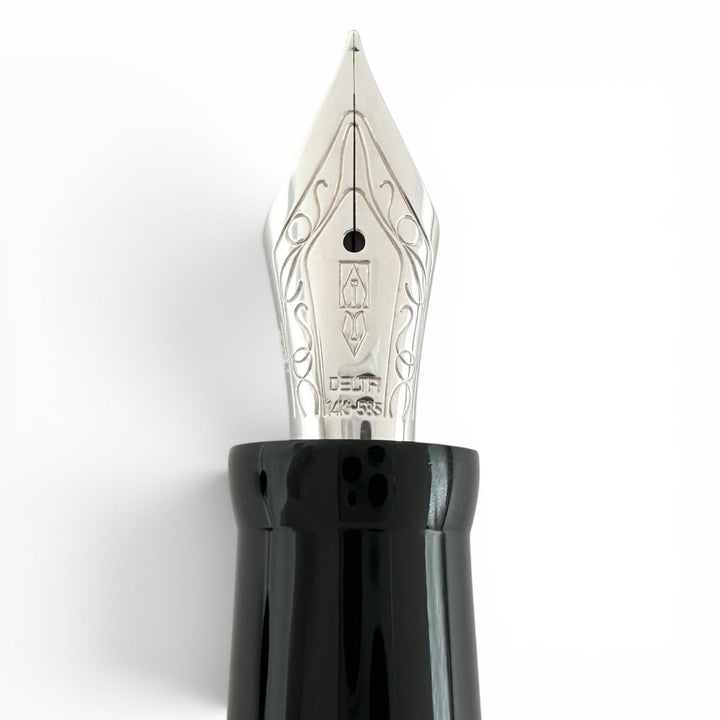 Great DELTA fountain pen Dolcevita Orange black 14K mens