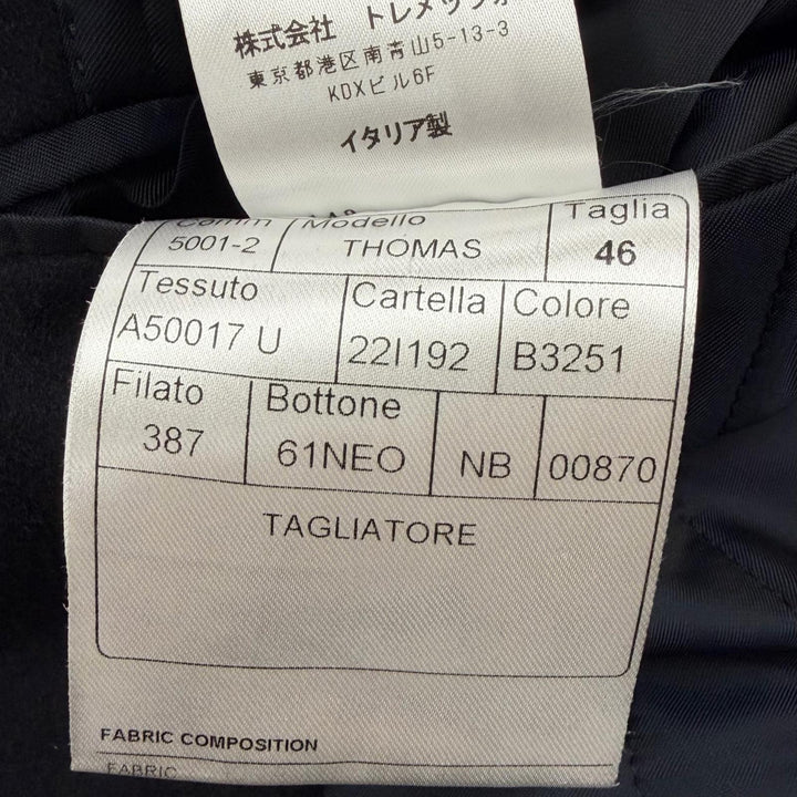 Great TAGLIATORE Chester coat THOMAS Flyfront Dark navy hair mens 46