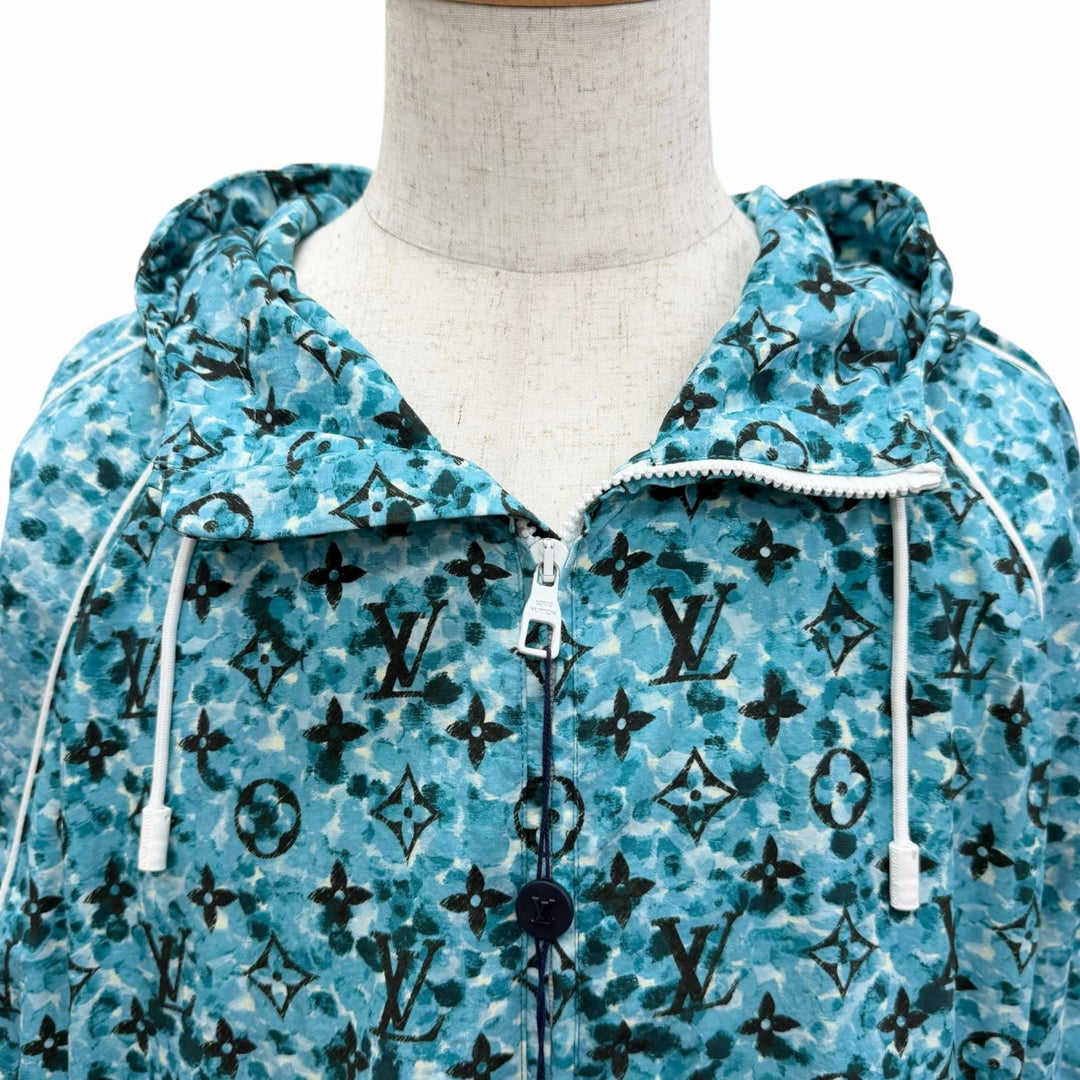 Pristine LOUIS VUITTON Blouson Monogram Printed Windbreaker blue Nylon mens 52