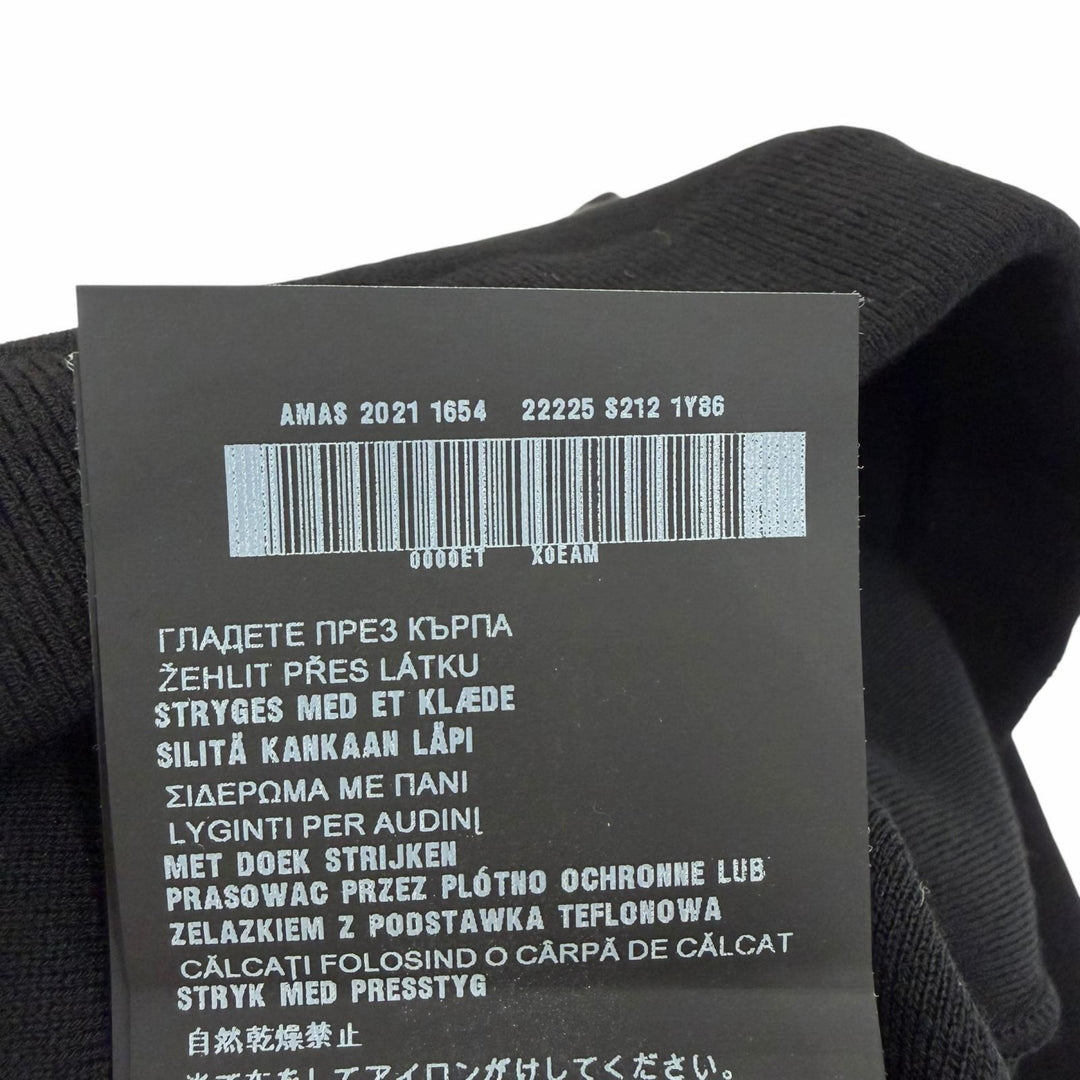Excellent PRADA Pants Triangle knit with logo black wool Women 38 22225
