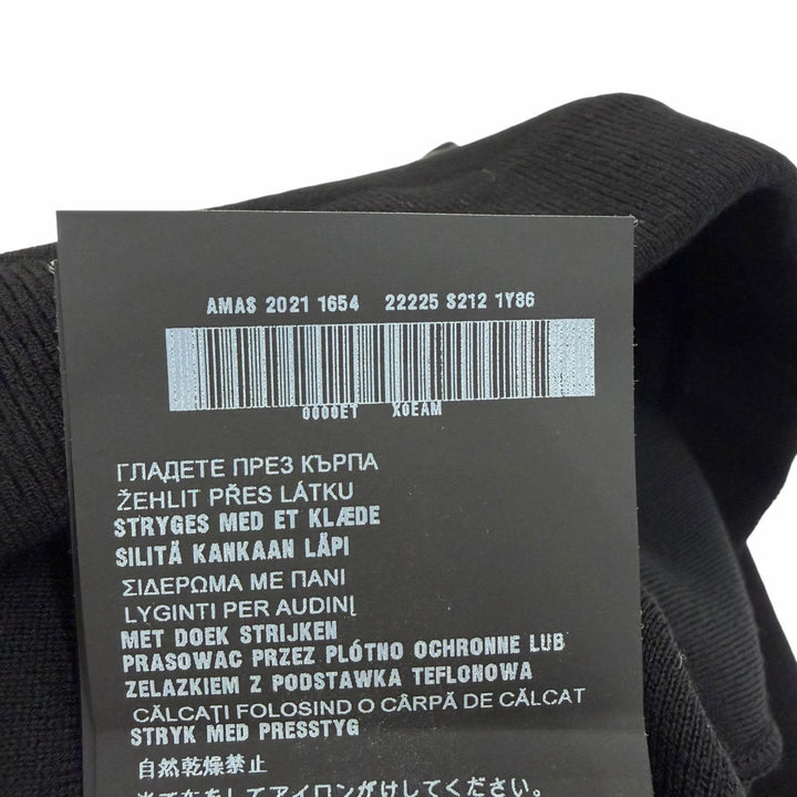 Excellent PRADA Pants Triangle knit with logo black wool Women 38 22225