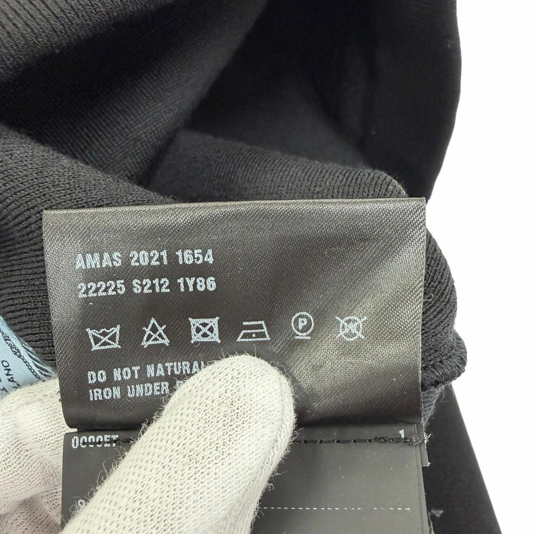 Excellent PRADA Pants Triangle knit with logo black wool Women 38 22225