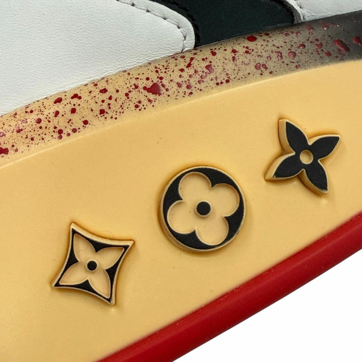 Pristine LOUIS VUITTON High cut sneakers LV Trainer 2 Line white leather 8.5