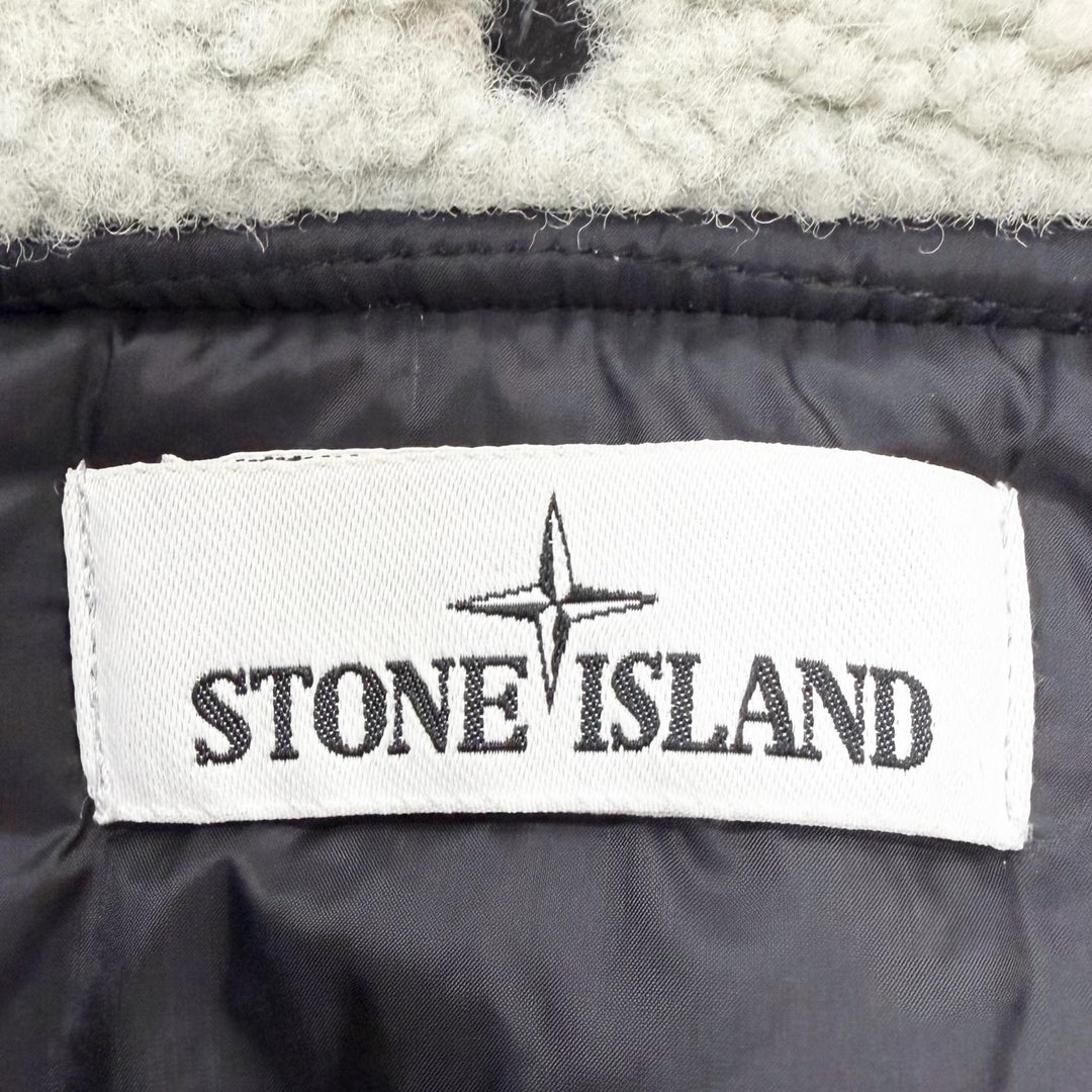 Great STONE ISLAND Jacket Sheepskin trim black Mouton mens M