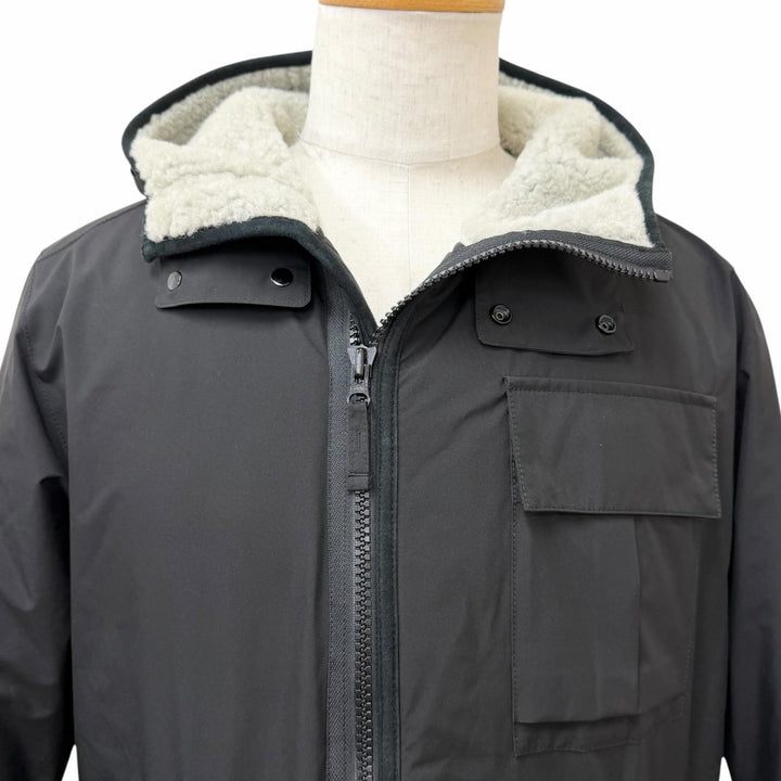 Great STONE ISLAND Jacket Sheepskin trim black Mouton mens M