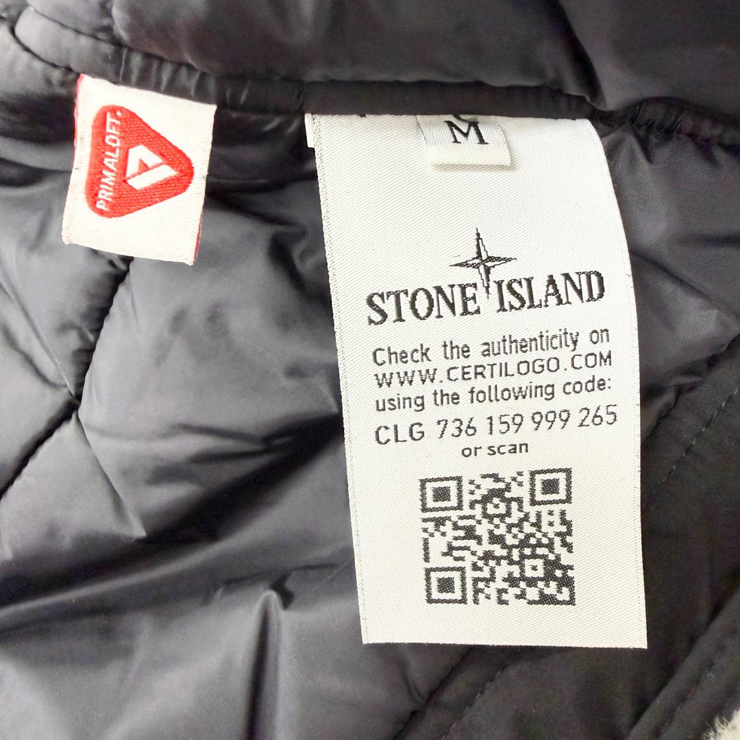 Great STONE ISLAND Jacket Sheepskin trim black Mouton mens M