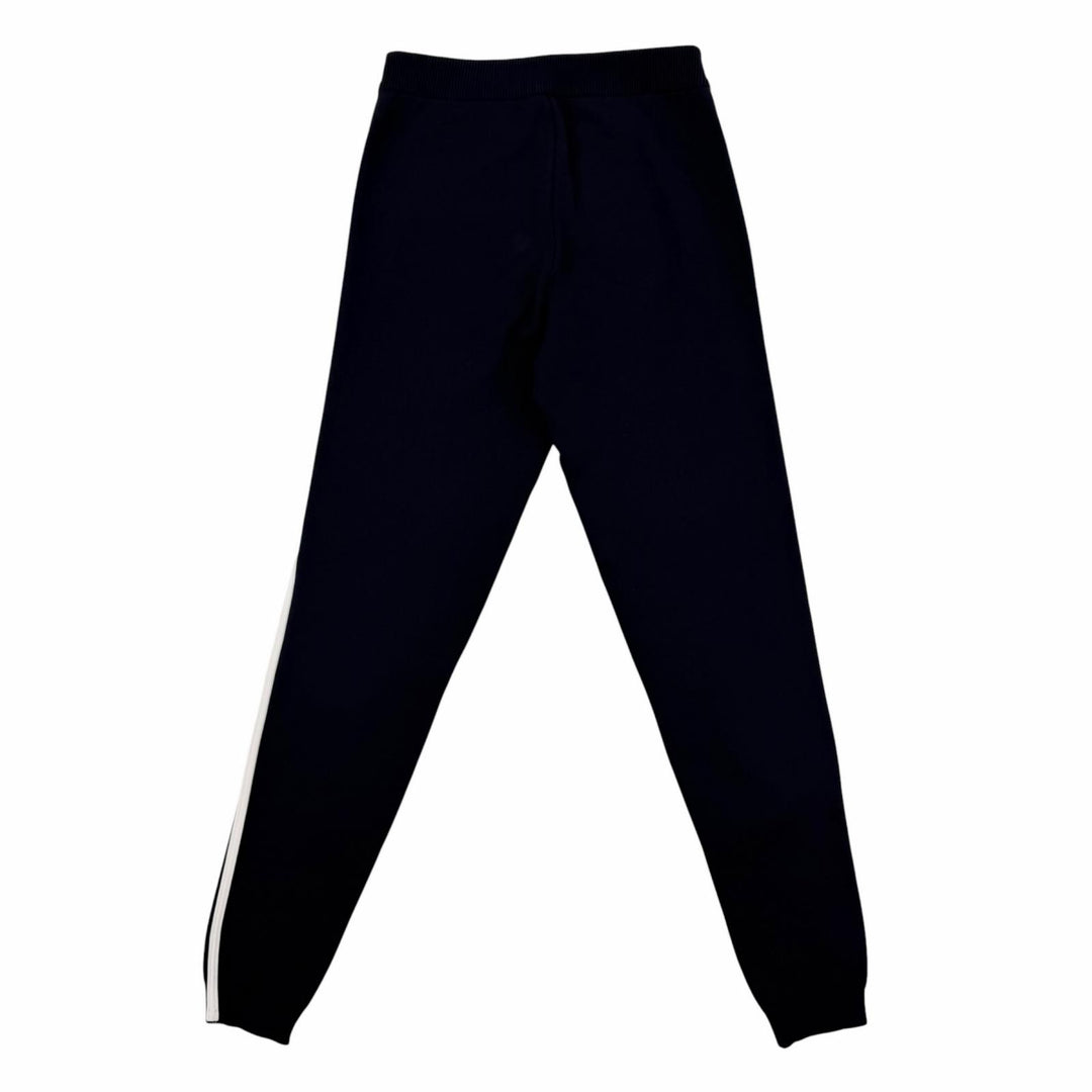 Excellent MIUMIU Pants Logo-printed technical fabric Dark navy Women 38 MMP274