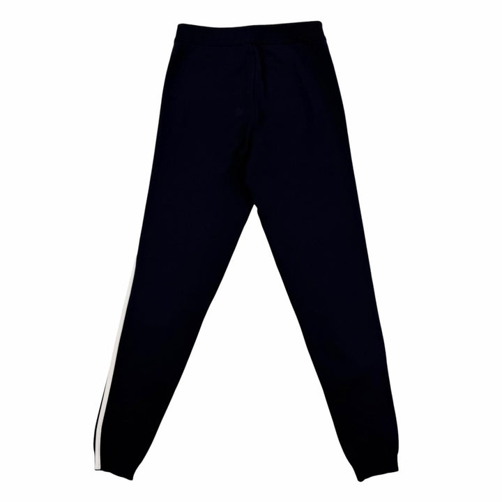 Excellent MIUMIU Pants Logo-printed technical fabric Dark navy Women 38 MMP274