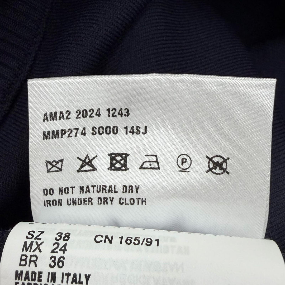 Excellent MIUMIU Pants Logo-printed technical fabric Dark navy Women 38 MMP274