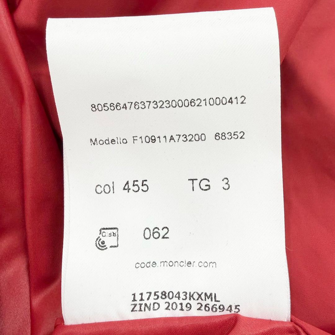 Excellent MONCLER Blouson KERALLE GIUBBOTTO Logo patch hooded Red Nylon mens 3