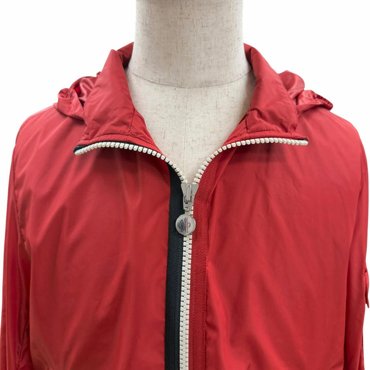 Excellent MONCLER Blouson KERALLE GIUBBOTTO Logo patch hooded Red Nylon mens 3