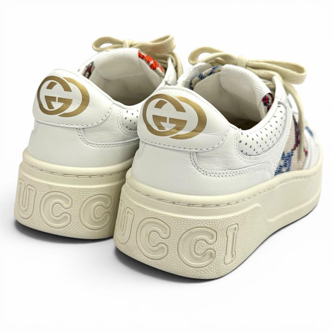 Excellent GUCCI sneakers Logo design, GG pattern, lace-up leather 35 670408