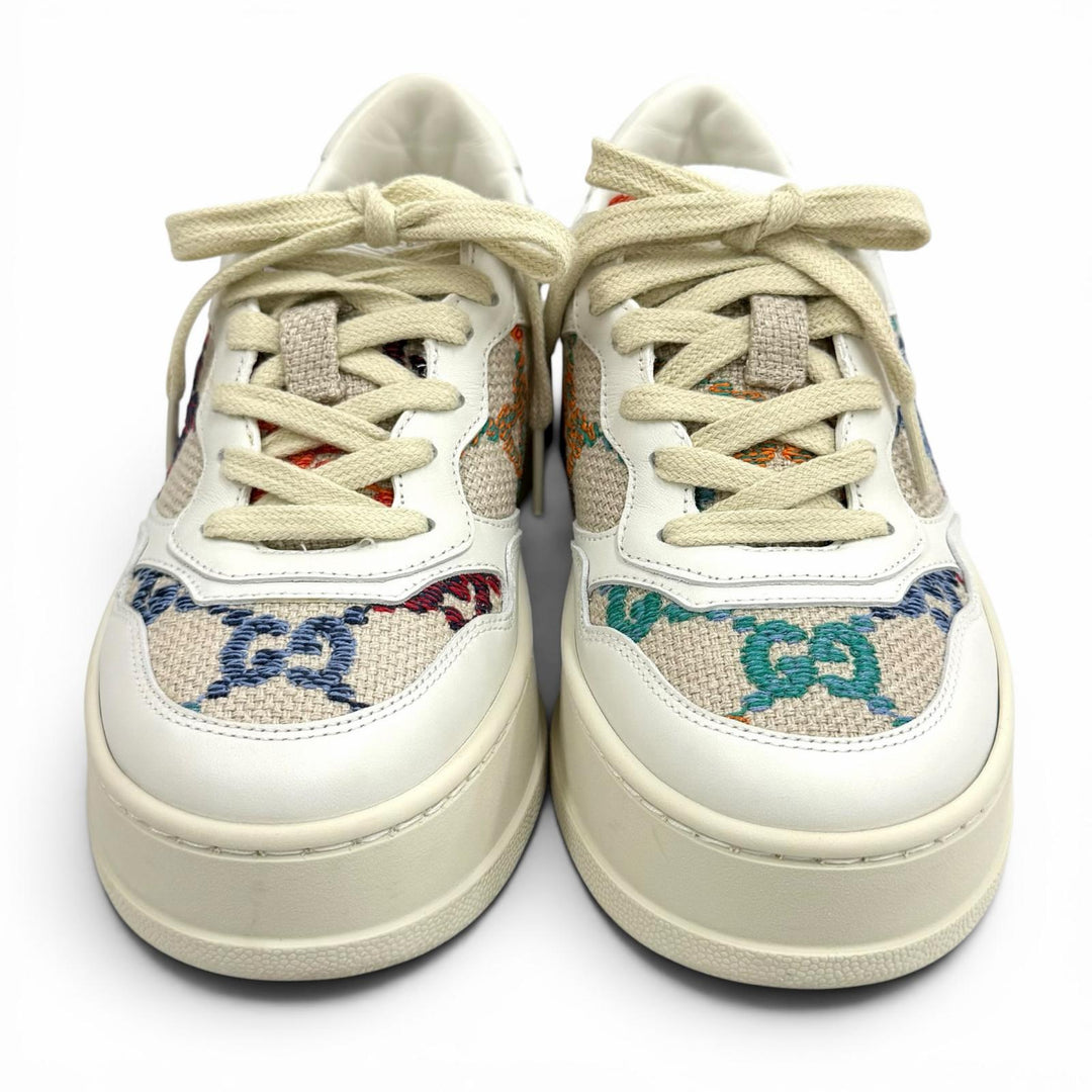 Excellent GUCCI sneakers Logo design, GG pattern, lace-up leather 35 670408