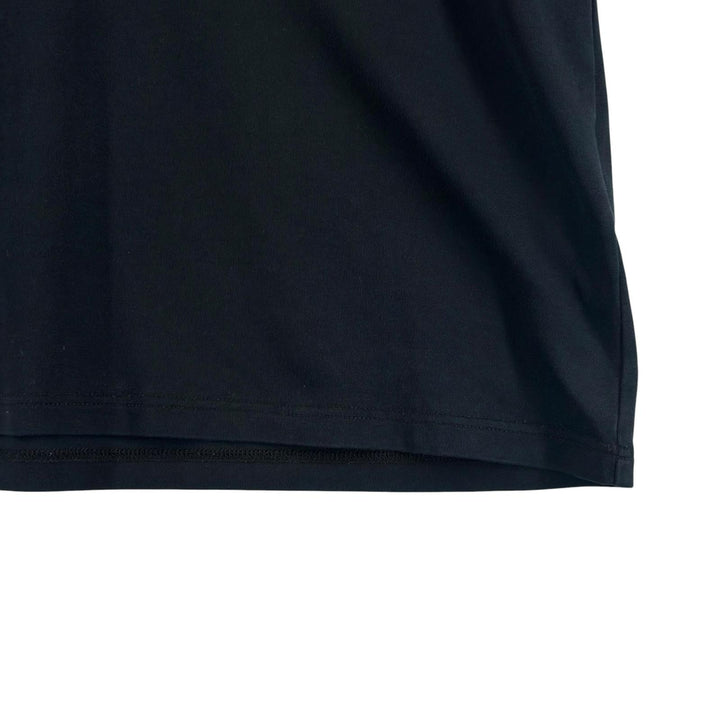 Great BERLUTI Short sleeve T-shirt Leather patch crew neck Dark navy cotton mens