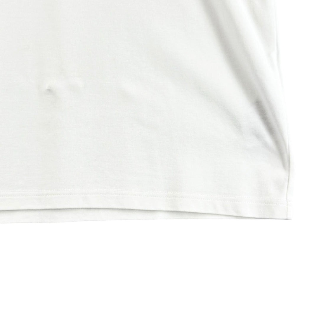 Great BERLUTI Short sleeve T-shirt Leather patch crew neck white cotton mens XL