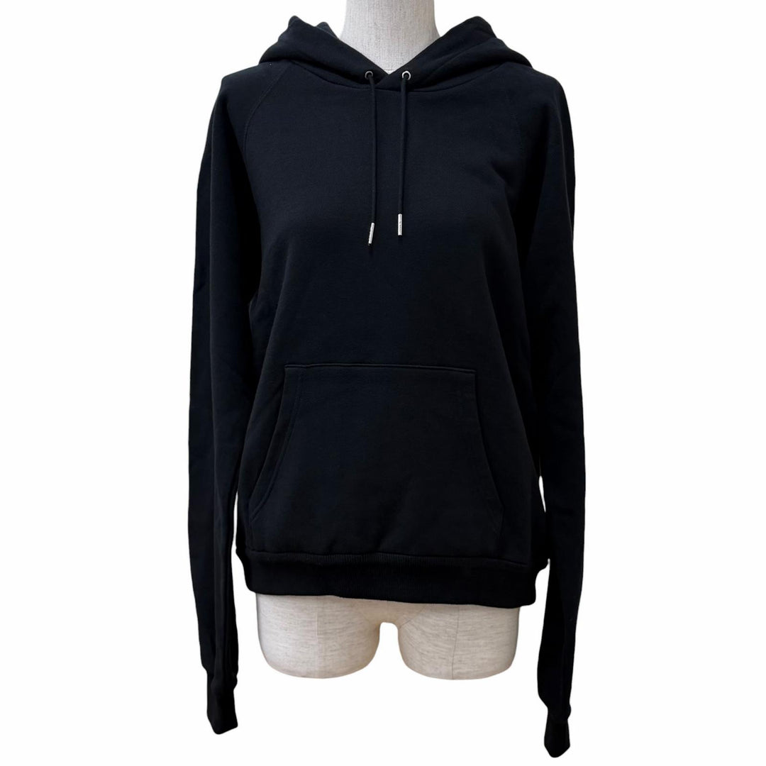 Excellent CELINE hoodie Invitation back logo black cotton Women XS 2Y005632E