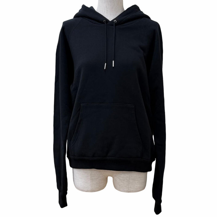 Excellent CELINE hoodie Invitation back logo black cotton Women XS 2Y005632E