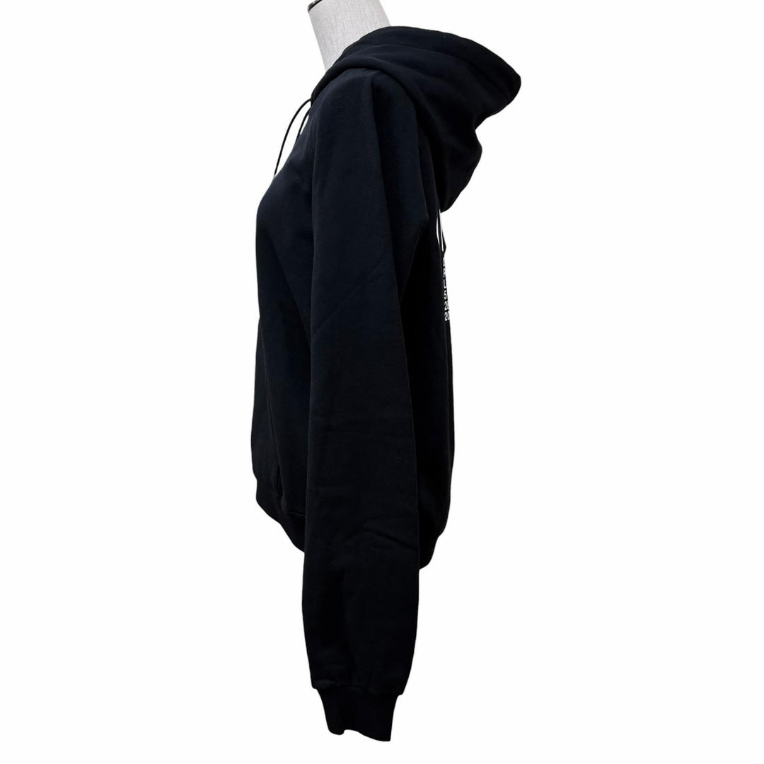 Excellent CELINE hoodie Invitation back logo black cotton Women XS 2Y005632E