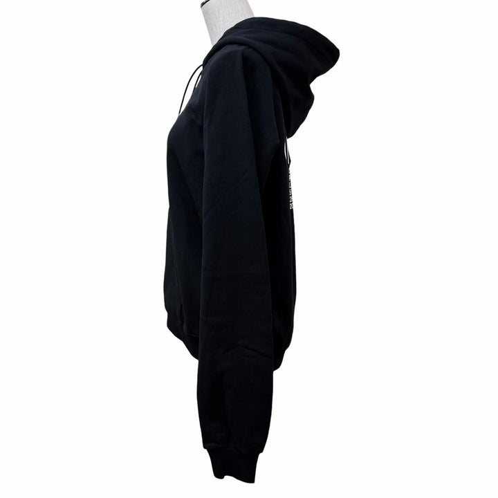 Excellent CELINE hoodie Invitation back logo black cotton Women XS 2Y005632E