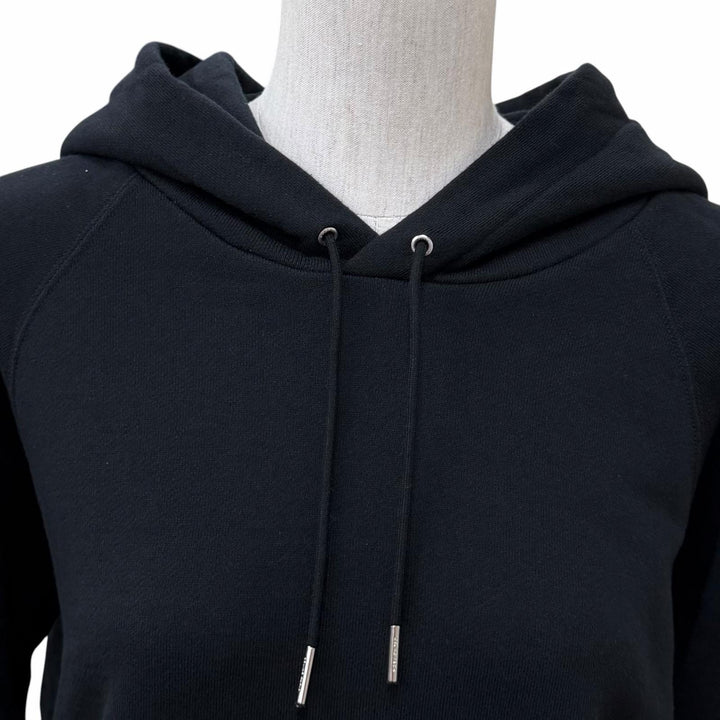 Excellent CELINE hoodie Invitation back logo black cotton Women XS 2Y005632E
