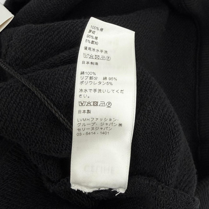 Excellent CELINE hoodie Invitation back logo black cotton Women XS 2Y005632E